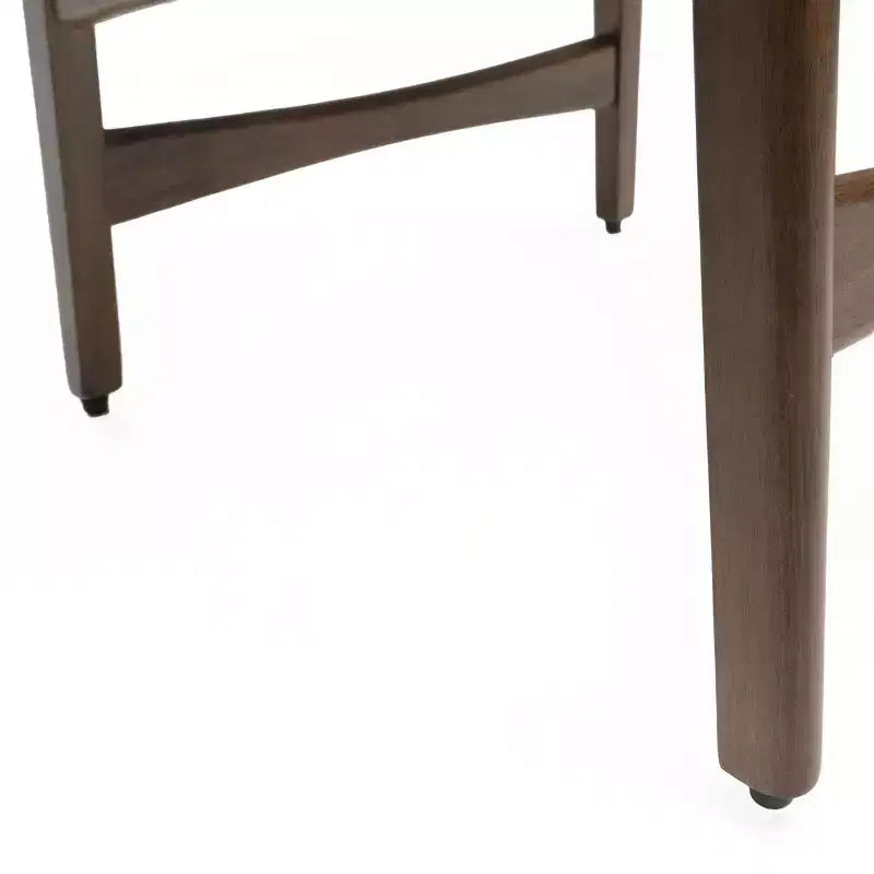 Tabouret de comptoir GDFStudio Cedric de 23,5 pouces en tissu et bois d'hévéa de style milieu de siècle (lot de 2)