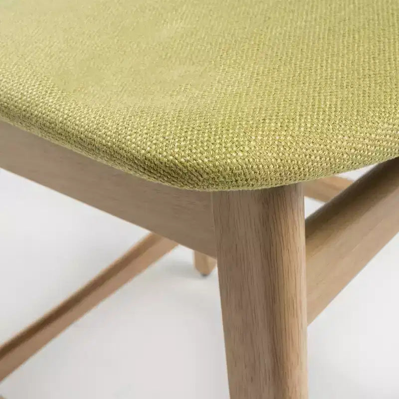 Tabouret de comptoir GDFStudio Cedric de 23,5 pouces en tissu et bois d'hévéa de style milieu de siècle (lot de 2)