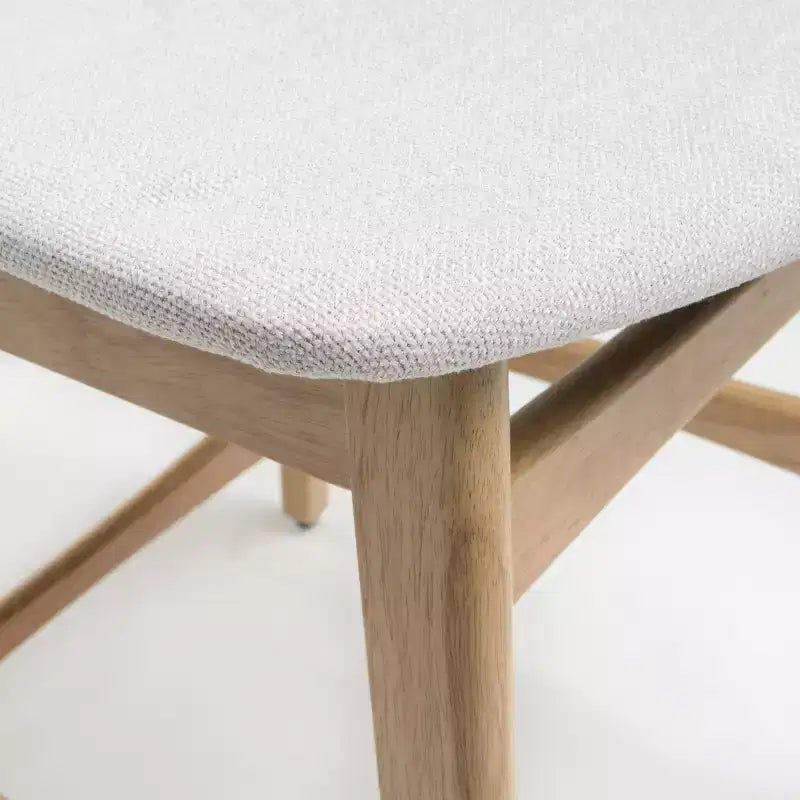 Tabouret de comptoir GDFStudio Cedric de 23,5 pouces en tissu et bois d'hévéa de style milieu de siècle (lot de 2)