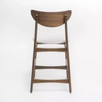 Tabouret de comptoir GDFStudio Cedric de 23,5 pouces en tissu et bois d'hévéa de style milieu de siècle (lot de 2)