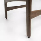 Tabouret de comptoir GDFStudio Cedric de 23,5 pouces en tissu et bois d'hévéa de style milieu de siècle (lot de 2)