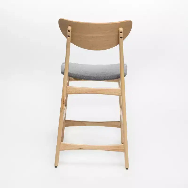 Tabouret de comptoir GDFStudio Cedric de 23,5 pouces en tissu et bois d'hévéa de style milieu de siècle (lot de 2)