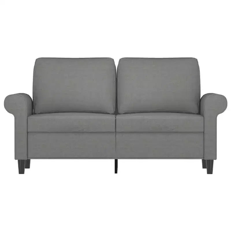 vidaXL Canapé 2 places Gris foncé Tissu 2 places