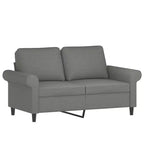 vidaXL Canapé 2 places Gris foncé Tissu 2 places