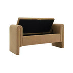 TUYOHW Banc de bout de lit moderne avec accoudoirs et rangement, grand repose-pieds rembourré, banc de fenêtre confortable pour salon, café