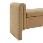 TUYOHW Banc de bout de lit moderne avec accoudoirs et rangement, grand repose-pieds rembourré, banc de fenêtre confortable pour salon, café