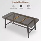 Table à manger industrielle pour 4 à 6 personnes, longue table de cuisine en bois de 160 cm avec cadre métallique robuste pour cuisine, salle à manger