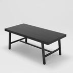 Table à manger industrielle pour 4 à 6 personnes, longue table de cuisine en bois de 160 cm avec cadre métallique robuste pour cuisine, salle à manger