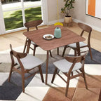 Table de salle à manger carrée en bois Okak pour 4 - Table de cuisine, table de salle à manger pour salle à manger, restaurant, salon