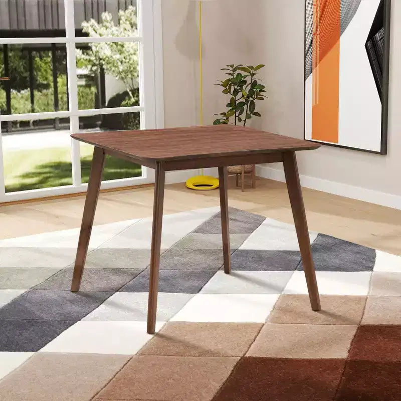 Table de salle à manger carrée en bois Okak pour 4 - Table de cuisine, table de salle à manger pour salle à manger, restaurant, salon