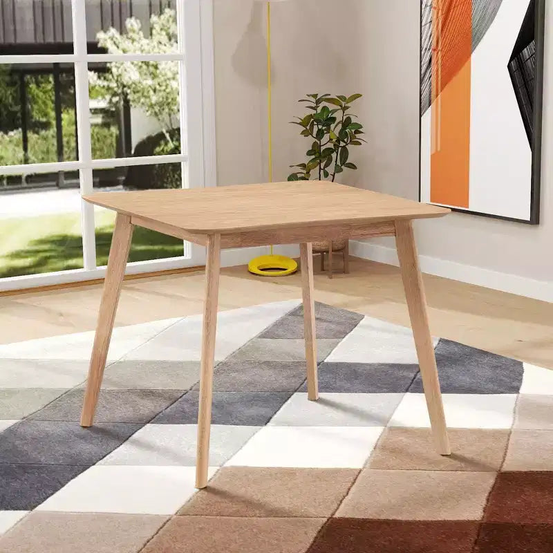 Table de salle à manger carrée en bois Okak pour 4 - Table de cuisine, table de salle à manger pour salle à manger, restaurant, salon