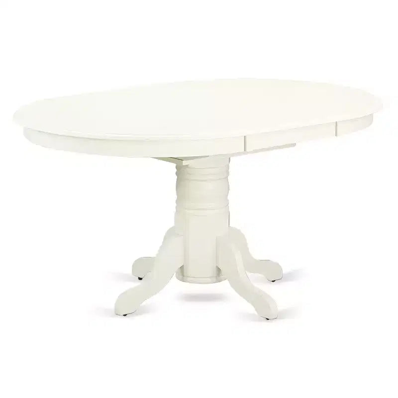 HomeStock Belmont, ensemble de salle à manger 5 pièces, avec une table de cuisine et 4 chaises de cuisine avec assise en bois, coloris blanc lin