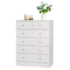 Commode Karl Home à 6 tiroirs en panneaux de particules blancs de 66 cm de large
