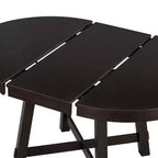 Ensemble de salle à manger 5 pièces style ferme, table à manger ronde extensible en bois et 4 chaises rembourrées