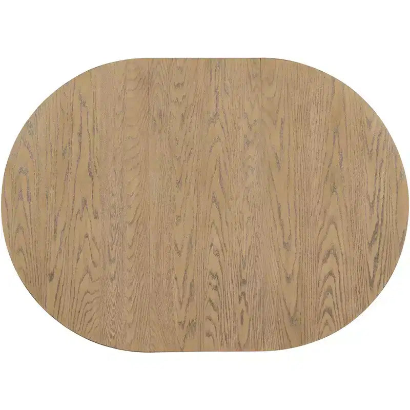 Ensemble de salle à manger 5 pièces style ferme, table à manger ronde extensible en bois et 4 chaises rembourrées
