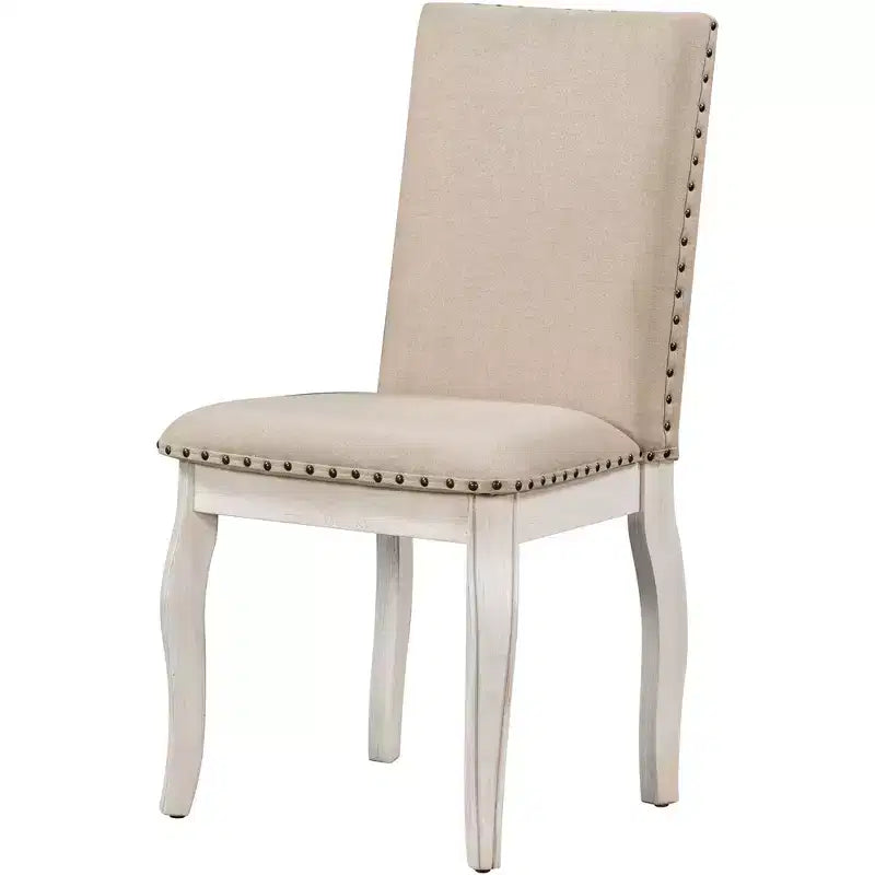 Ensemble de salle à manger 5 pièces style ferme, table à manger ronde extensible en bois et 4 chaises rembourrées