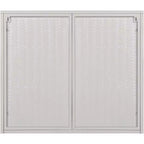 Meuble Mural Double Porte Vitrée 27,56 po, Armoire de Cuisine Vitrine, Style Minimaliste Moderne, Rangement à Trois Niveaux, Fer et Verre Trempé, Montage Facile