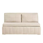Canapé-lit convertible Mjkone W62inch, canapé-lit 3-en-1 moderne en tissu Leathaire, méridienne
