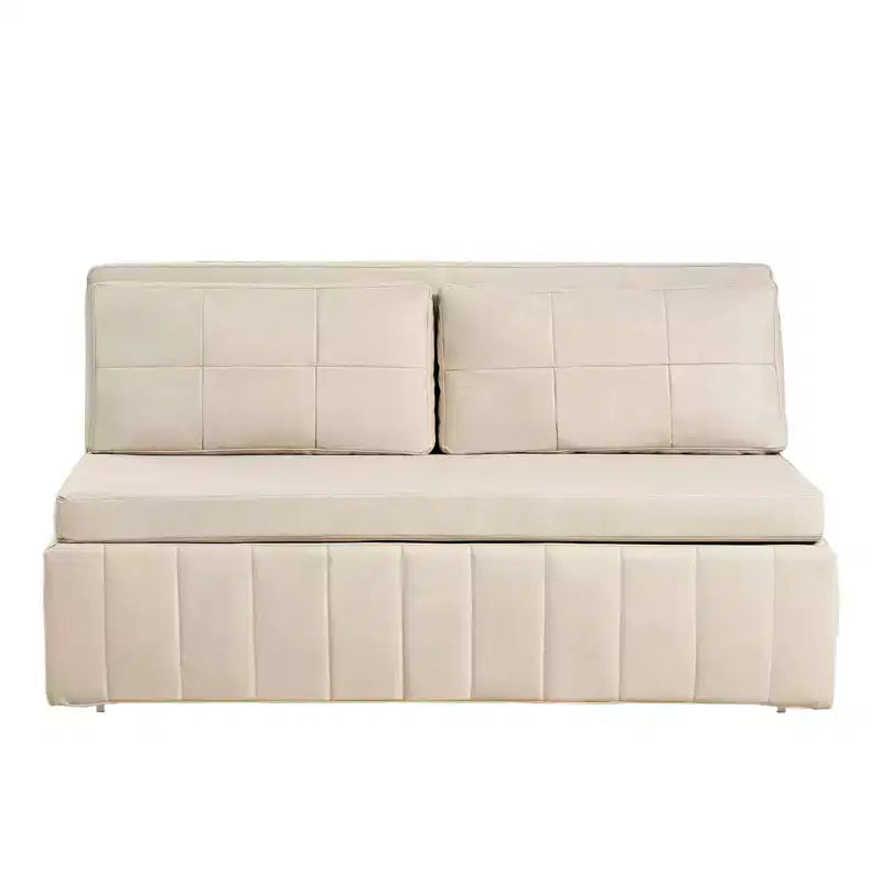 Canapé-lit convertible Mjkone W62inch, canapé-lit 3-en-1 moderne en tissu Leathaire, méridienne