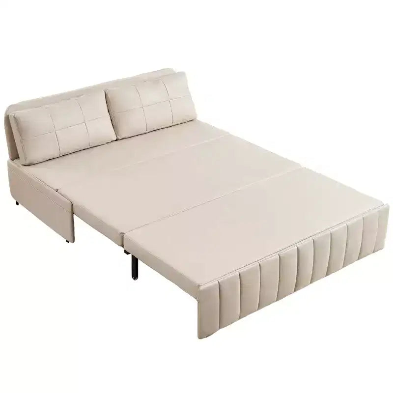 Canapé-lit convertible Mjkone W62inch, canapé-lit 3-en-1 moderne en tissu Leathaire, méridienne