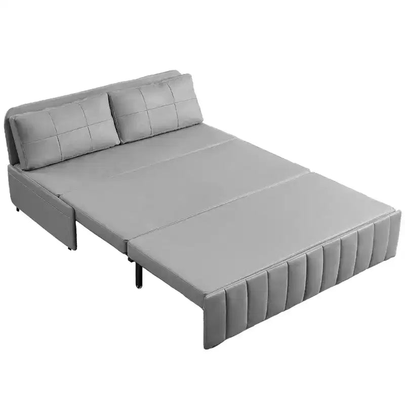 Canapé-lit convertible Mjkone W62inch, canapé-lit 3-en-1 moderne en tissu Leathaire, méridienne