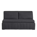 Canapé-lit convertible Mjkone W62inch, canapé-lit 3-en-1 moderne en tissu Leathaire, méridienne