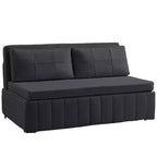 Canapé-lit convertible Mjkone W62inch, canapé-lit 3-en-1 moderne en tissu Leathaire, méridienne