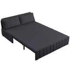 Canapé-lit convertible Mjkone W62inch, canapé-lit 3-en-1 moderne en tissu Leathaire, méridienne
