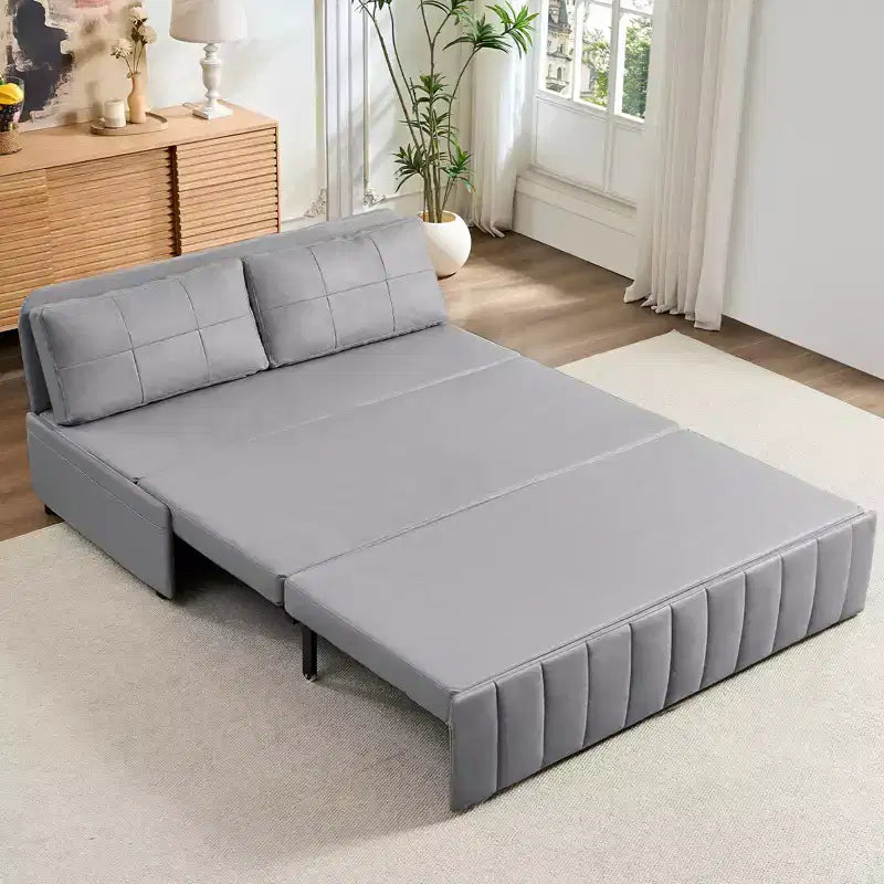 Canapé-lit convertible Mjkone W62inch, canapé-lit 3-en-1 moderne en tissu Leathaire, méridienne