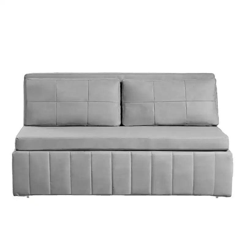 Canapé-lit convertible Mjkone W62inch, canapé-lit 3-en-1 moderne en tissu Leathaire, méridienne