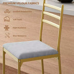 Tabourets de bar modernes avec dossier, chaises de bar hauteur comptoir avec repose-pieds, tabourets de bar en métal rembourrés pour îlot de cuisine, salle à manger