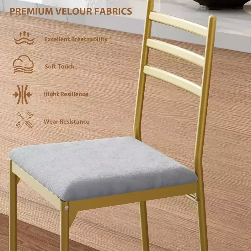 Tabourets de bar modernes avec dossier, chaises de bar hauteur comptoir avec repose-pieds, tabourets de bar en métal rembourrés pour îlot de cuisine, salle à manger