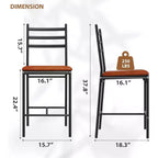 Tabourets de bar modernes avec dossier, chaises de bar hauteur comptoir avec repose-pieds, tabourets de bar en métal rembourrés pour îlot de cuisine, salle à manger