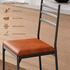 Tabourets de bar modernes avec dossier, chaises de bar hauteur comptoir avec repose-pieds, tabourets de bar en métal rembourrés pour îlot de cuisine, salle à manger