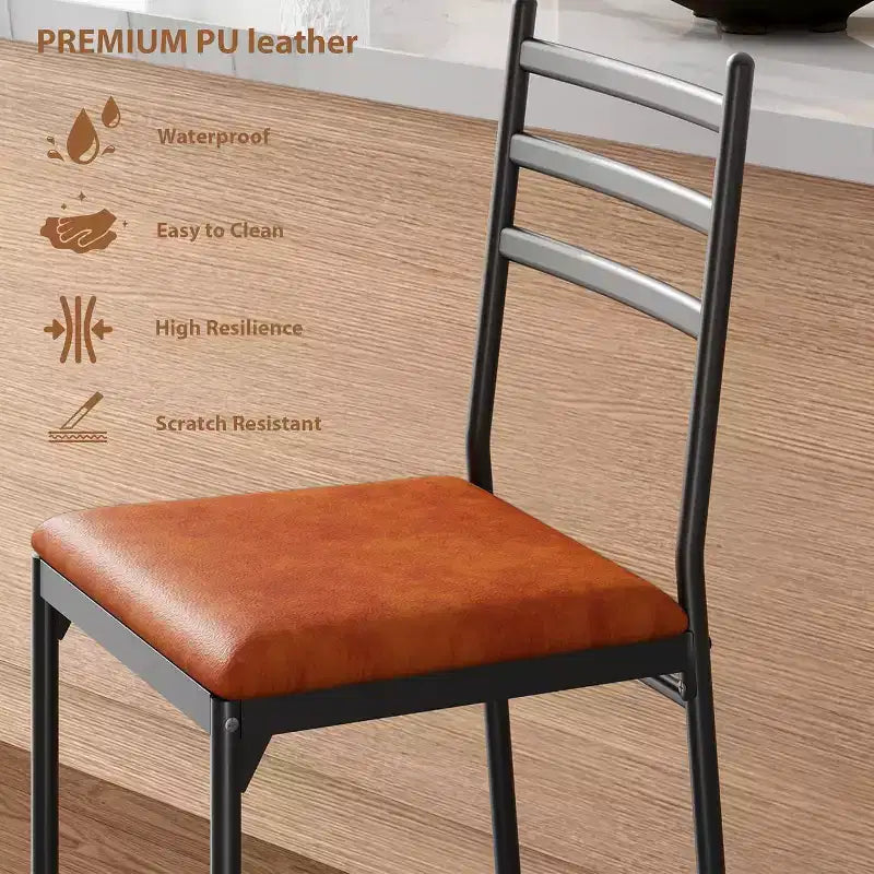 Tabourets de bar modernes avec dossier, chaises de bar hauteur comptoir avec repose-pieds, tabourets de bar en métal rembourrés pour îlot de cuisine, salle à manger