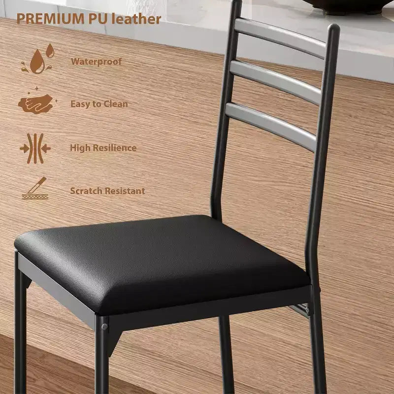 Tabourets de bar modernes avec dossier, chaises de bar hauteur comptoir avec repose-pieds, tabourets de bar en métal rembourrés pour îlot de cuisine, salle à manger