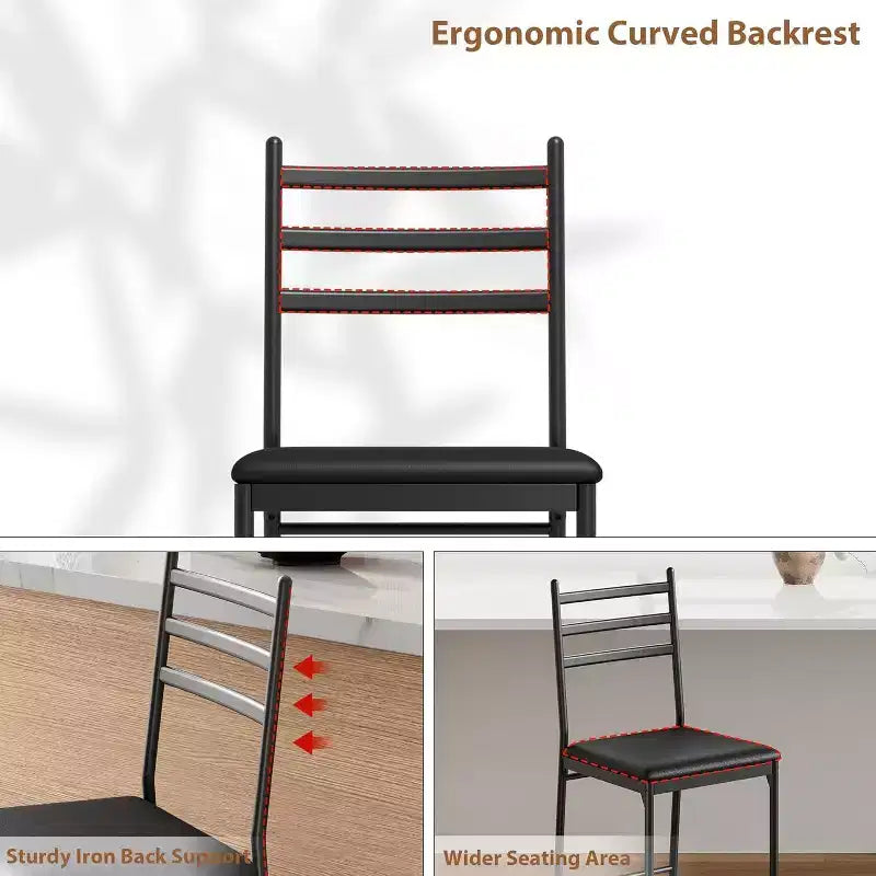 Tabourets de bar modernes avec dossier, chaises de bar hauteur comptoir avec repose-pieds, tabourets de bar en métal rembourrés pour îlot de cuisine, salle à manger