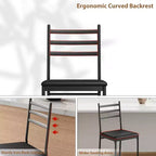 Tabourets de bar modernes avec dossier, chaises de bar hauteur comptoir avec repose-pieds, tabourets de bar en métal rembourrés pour îlot de cuisine, salle à manger