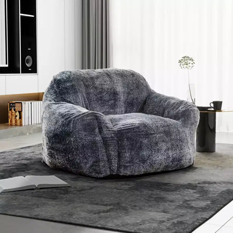 Pouf en mousse HomeStock Tore en fausse fourrure