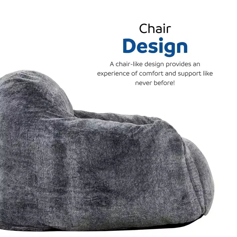 Pouf en mousse HomeStock Tore en fausse fourrure