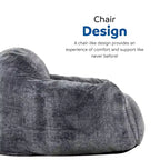 Pouf en mousse HomeStock Tore en fausse fourrure