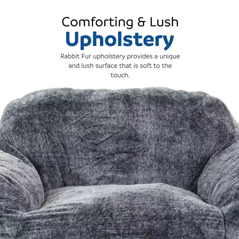 Pouf en mousse HomeStock Tore en fausse fourrure