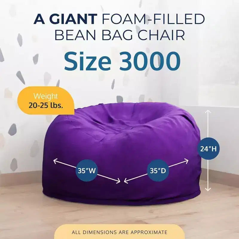 Pouf géant Ultimate Sack, chaise longue intérieure confortable et surdimensionnée