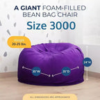 Pouf géant Ultimate Sack, chaise longue intérieure confortable et surdimensionnée