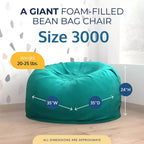 Pouf géant Ultimate Sack, chaise longue intérieure confortable et surdimensionnée
