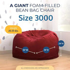 Pouf géant Ultimate Sack, chaise longue intérieure confortable et surdimensionnée