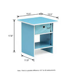 HOMLUX 2 tables de chevet, bout de canapé, avec tiroir et étagère ouverte