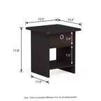 HOMLUX 2 tables de chevet, bout de canapé, avec tiroir et étagère ouverte