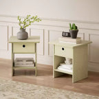 HOMLUX 2 tables de chevet, bout de canapé, avec tiroir et étagère ouverte