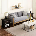 HOMLUX 2 tables de chevet, bout de canapé, avec tiroir et étagère ouverte